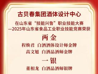 古贝春科研团队“技能兴鲁”竞赛摘金夺银