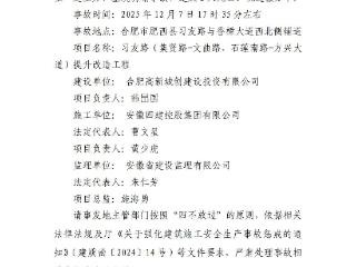 安徽合肥发生一起土方、基坑坍塌事故，造成2人死亡