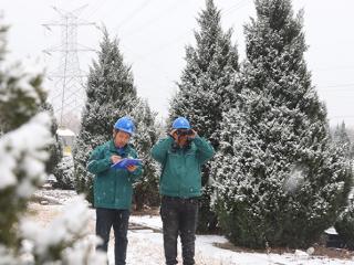 即墨今冬首雪来袭 国网青岛市即墨区供电公司全力保暖保供 应对寒潮降温降雪天气