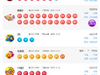 12月16日福彩中奖号码