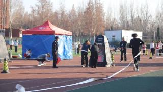 淄博师专举办第四届大学生消防技能大比武