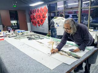 艺术名家作品展迎冬至 文化暖流润泽燕郊