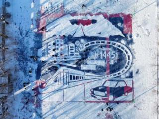 长春光华学院百名师生共绘吉地风华雪地画