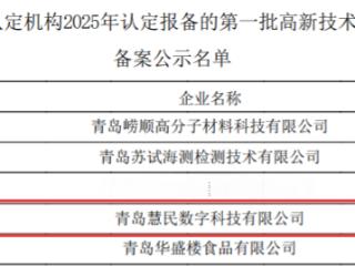 青岛慧民数字科技入选国家高新技术企业名单 斩获“数据要素×”大赛“优秀奖”
