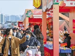 杭州吴山广场特色农产品展销真闹猛