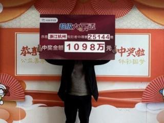 杭州男子买彩票中千万大奖 一周后才抽空领大奖