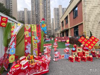 楚剧剪纸进游园会 亲子协作传承非遗之美