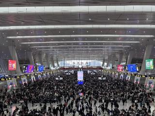 这是刚刚的杭州东站！大部队出动了！将出现缓行，重要提醒