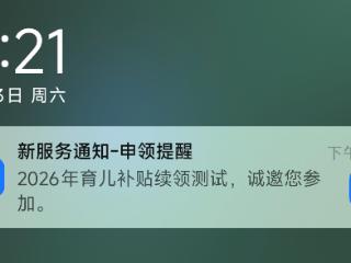 已有人完成申领！2026年育儿补贴开放支付宝申领通道测试