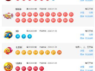 1月5日福彩中奖号码