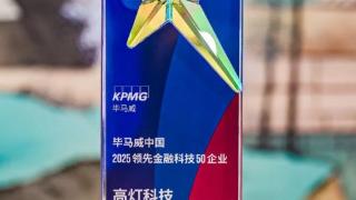 高灯科技再登毕马威金融科技双50榜单！