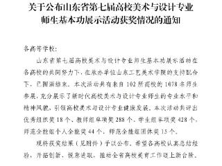 山东服装职业学院教师在山东省第七届高校美术与设计专业师生基本功展示活动中喜获佳绩