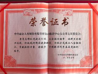 瑞众保险山东分公司临沂中支党支部再次荣获“乡村振兴优秀基层党组织”称号