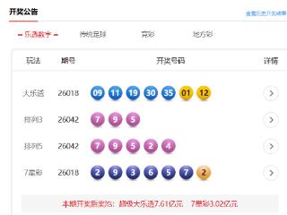 2月11日体彩中奖号码