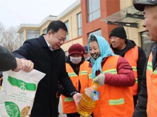 无棣县棣丰街道开展环卫工人新春送温暖活动