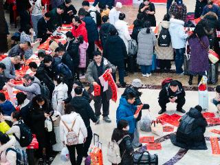 翰墨迎春福满春运 文化惠民情暖京城