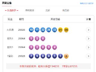 3月15日体彩中奖号码