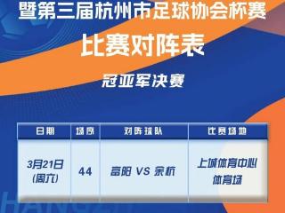 2026杭州城市足球联赛冠亚军决赛开启观赛预约！