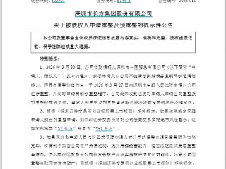 ST长方，被债权人申请重整