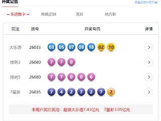 3月31日体彩中奖号码