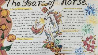 马年说马展风采 英语传文育素养——济南市莱芜第一中学开展66级高一英语手抄报活动