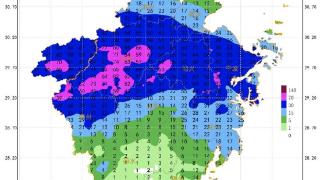 强对流告一段落，但浙中北局地今天仍有大暴雨