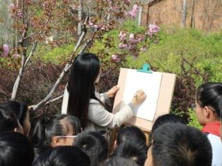 潍坊昌乐：笔墨绘樱润童心，文化传情暖校园