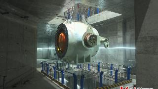 国网新源河北抚宁抽水蓄能电站首台机组主进水阀吊装就位