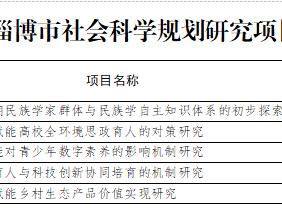 齐鲁医药学院获批5项淄博市社会科学规划研究项目