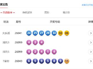 4月19日体彩中奖号码