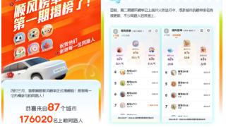 人气高,收花多17万顺风车用户登榜首期嘀嗒顺风榜单