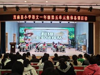 莒南县小学语文一年级第五单元集体备课在莒南县第三小学举行