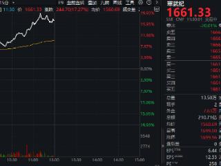 A股“股王”又易主！寒武纪，逼近1700元