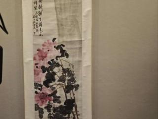 齐白石洒脱大气的《写意牡丹图》正在展出