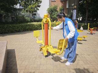 济宁市任城区南张街道悦诚社区开展健身器材安全排查 守护居民健身安全