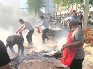 农行德州市临邑县支行：火情无险情 挺身护民生