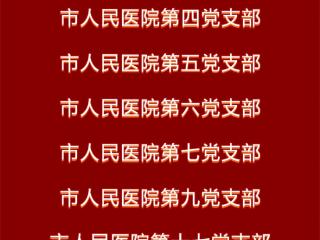 滨州市人民医院这16个党支部获全市通报表扬