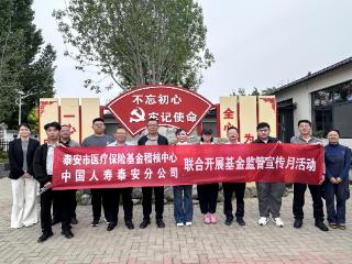 中国人寿泰安分公司联合市医疗保险基金稽核中心开展医保基金监管宣传月活动