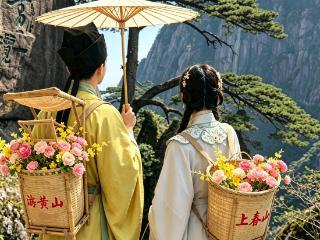 簪花赴春约 黄山旅游推介官邀约北京市民“上春山”