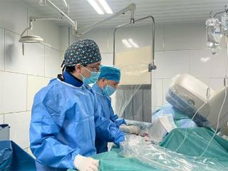 阳信县中医医院顺利完成一例左主干重度狭窄支架植入术