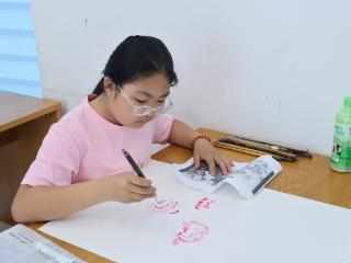 现场直击｜东营市利津县小小书画家，执笔绘河海！