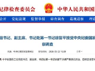 全国总工会党组书记徐留平被查