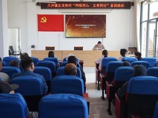 临沭县大兴镇古龙岗村组织开展“网络同心 文明同行”宣讲活动