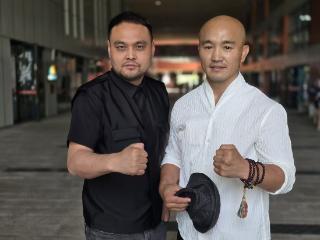 武术传播践行者李庆贤与自由搏击运动员一龙上海共探搏击融合发展之路