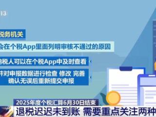 2025年度个税汇算6月30日结束 这两种情况要注意