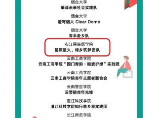 右江民族医学院“碧原星火”团队再次入选联合国开发计划署绿色乡村项目