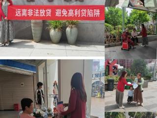 合众人寿平顶山中支开展防范非法金融活动主题宣传进社区活动