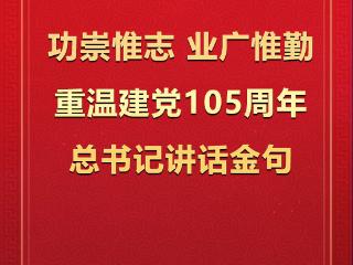 学习观丨功崇惟志 业广惟勤——重温建党105周年总书记讲话金句