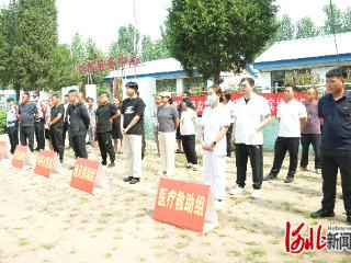 河北省迁安市夏官营镇开展防汛应急避险演练