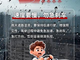 海报｜下雨天行车注意“要点”！